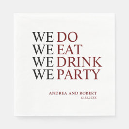 We doen een huwelijk servet