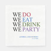 We doen een huwelijk servet (Voorkant)