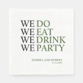 We doen een huwelijk servet (Voorkant)