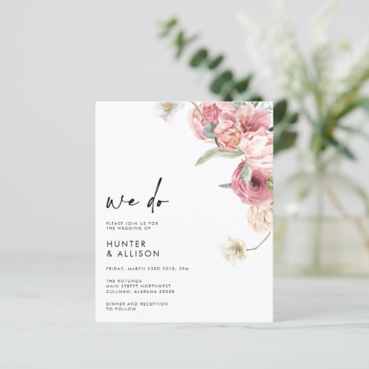 We doen een huwelijksuitnodiging | Annabeth (Staand voorkant)