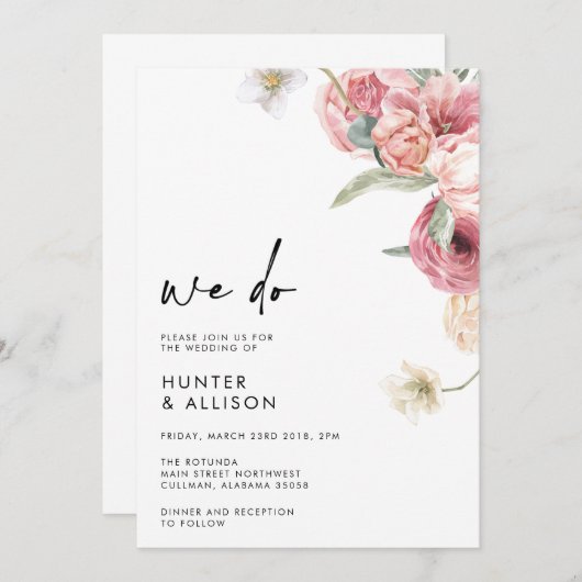 We doen een huwelijksuitnodiging | Annabeth Kaart (Voorkant / Achterkant)