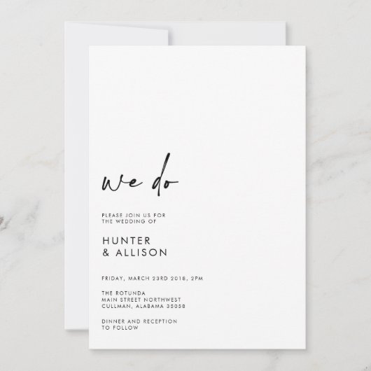 We doen een huwelijksuitnodiging kaart (Voorkant)