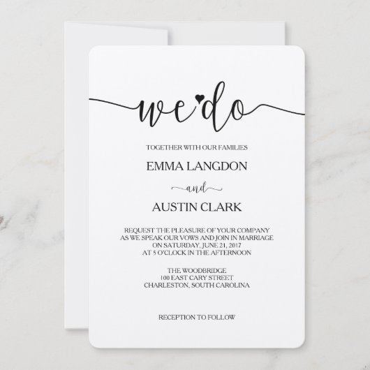 We doen een huwelijksuitnodiging - Kraft Kaart (Voorkant)