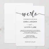 We doen een huwelijksuitnodiging - Kraft Kaart (Voorkant / Achterkant)