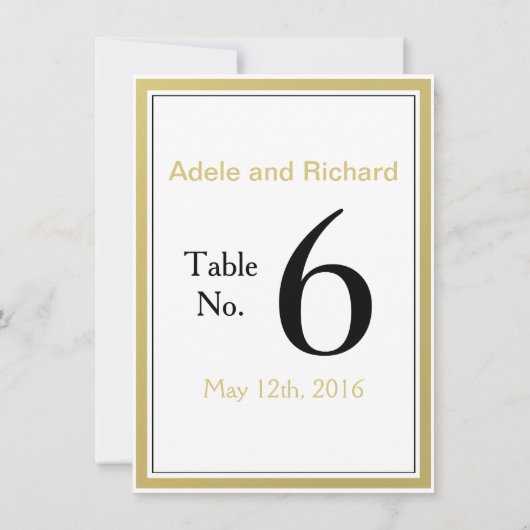We doen een modern Chic Wedding Table Number Kaart (Achterkant)