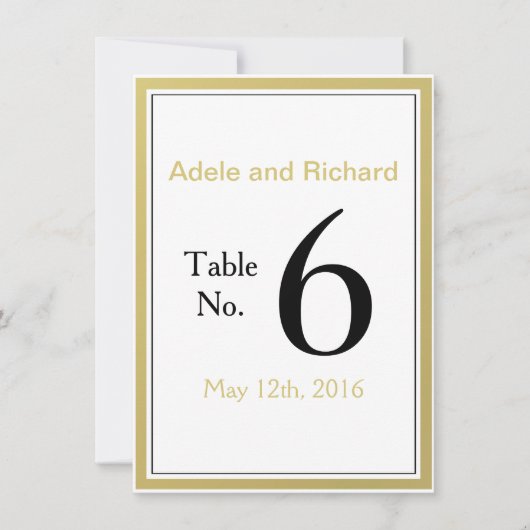 We doen een modern Chic Wedding Table Number Kaart (Voorkant)