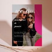 We doen een moderne roze magenta retro Abstracte f Kaart