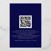 We doen een Roos met QR-code Gold Folie bruiloft Folie Uitnodiging (Achterkant)