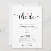 We doen een roze uitnodiging voor een bruiloft (Voorkant)