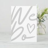 We doen een simpele witte bruiloft-uitnodiging feestdagenkaart (Staand voorkant)