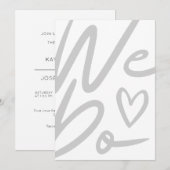 We doen een simpele witte bruiloft-uitnodiging feestdagenkaart (Voorkant / Achterkant)