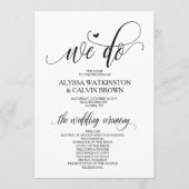 We doen een trouwprogrammakaart 5x7 modern design programmakaart (Voorkant)