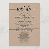 We doen een trouwprogrammakaart voor 5x7 design v3 programmakaart (Voorkant)