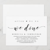 We doen een uitnodiging na de bruiloft. (Voorkant / Achterkant)