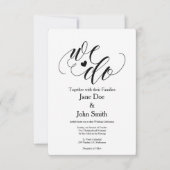 We doen een uitnodiging voor een basisbruiloft (Voorkant)