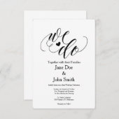 We doen een uitnodiging voor een basisbruiloft (Voorkant / Achterkant)