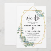 We doen een uitnodiging voor Eucalyptus Lijsten We (Voorkant / Achterkant)