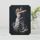 We doen een uitnodiging voor het fotohuwelijk (Staand voorkant)