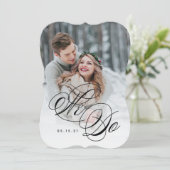 We doen een uitnodiging voor het fotohuwelijk (Staand voorkant)