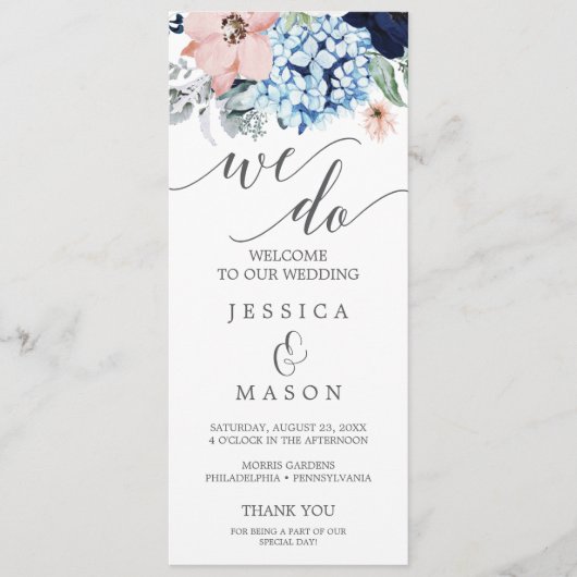 We doen een weddenschap met Navy Blooms Programmakaart (Voorkant)