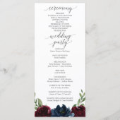 We doen een weddenschapsprogramma voor de Burgundy Programmakaart (Achterkant)