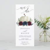 We doen een weddenschapsprogramma voor de Burgundy Programmakaart (Staand voorkant)