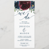 We doen een weddenschapsprogramma voor de Burgundy Programmakaart (Voorkant)