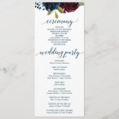 We doen een weddenschapsprogramma voor de Burgundy Programmakaart (Achterkant)