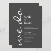 We doen eenvoudige elegantie bruiloft uitnodiging (Voorkant / Achterkant)