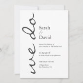 We doen eenvoudige elegantie bruiloft uitnodiging (Voorkant)