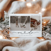 We doen eenvoudige moderne 2 foto kerst Kaart