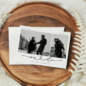 We doen eenvoudige moderne 2 foto save the date