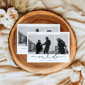 We doen eenvoudige moderne 2 foto save the date