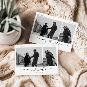 We doen eenvoudige moderne 2 foto save the date