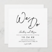 We doen eenvoudige vierkant-uitzending save the date (Voorkant / Achterkant)