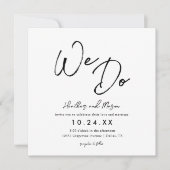 We doen eenvoudige vierkant-uitzending save the date (Voorkant)