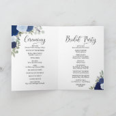 We doen elegante blauwe Waterverf Rozen Boho bruil Programma (Binnen)