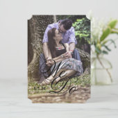 We doen elegante foto bruiloft uitnodiging (Staand voorkant)