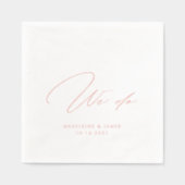 We doen elegante gepersonaliseerde bruiloft kallig folie servetten (Voorkant)