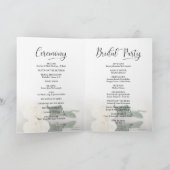 We doen elegante ivoor witte roos gevouwen bruilof programma (Binnen)