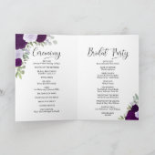 We doen elegante Paarse Rozen Boho Chic bruiloft Programma (Binnen)