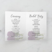 We doen elegante plum Paarse Roos moderne bruiloft Programma (Binnen)