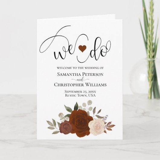 We doen elegante roest Sinaasappel Rozen Boho brui Programma (Voorkant)