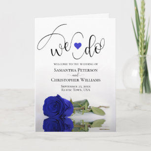 We doen elegante Royal Blue of Cobalt Roos bruilof Programma