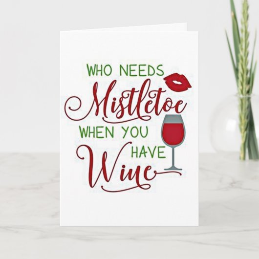 *****WE DOEN*** EN KIJKEN NAAR DE MISTLETOE! FEESTDAGEN KAART (Voorkant)