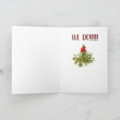 *****WE DOEN*** EN KIJKEN NAAR DE MISTLETOE! FEESTDAGEN KAART (Binnen)