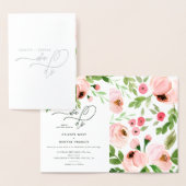 We doen florale waterverf en echte folie bruiloft folie kaarten (Display)