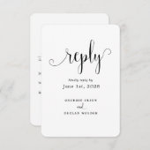 We doen geen kalligrafie-weddenschap RSVP kaartje (Voorkant / Achterkant)