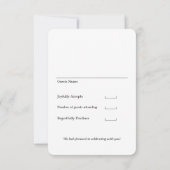 We doen geen kalligrafie-weddenschap RSVP kaartje (Achterkant)