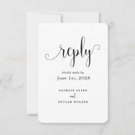We doen geen kalligrafie-weddenschap RSVP kaartje
